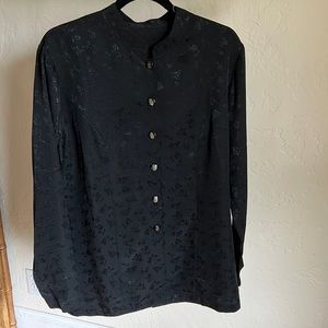 Custom Black Silk Vietnamese Tunic